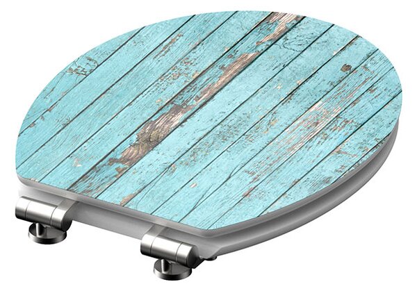 Eisl Sanitär WC sedátko MDF Soft Close Blue Wood 80536
