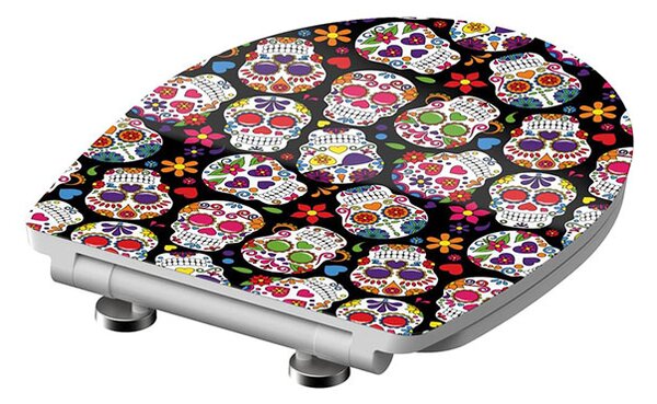 Eisl Sanitär WC sedátko Duroplast Soft Close Crazy Skull High Gloss 82586