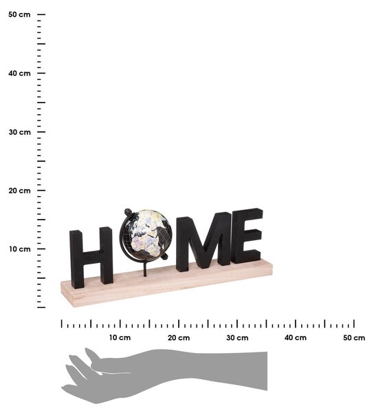 Dekoračná soška Home, 13,5x36x8,5 cm, čierna/béžová