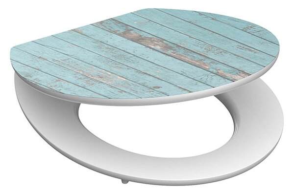 Eisl Sanitär WC sedátko MDF Soft Close Blue Wood 80536