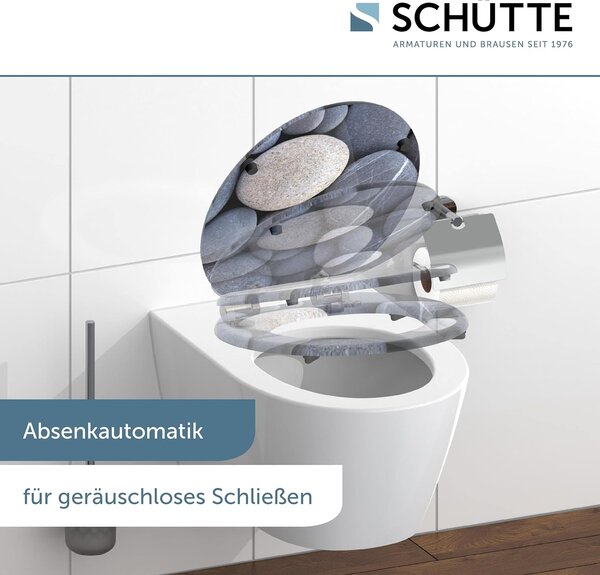 Eisl Sanitär WC sedadlo MDF Soft Close Grey Stones 80130