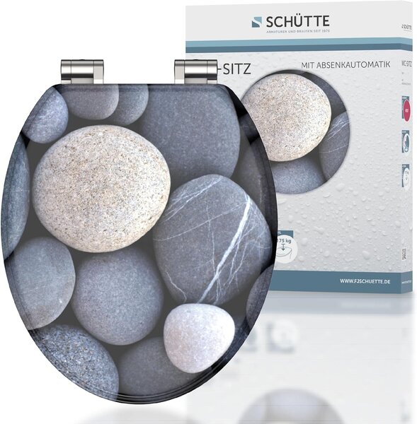 Eisl Sanitär WC sedadlo MDF Soft Close Grey Stones 80130