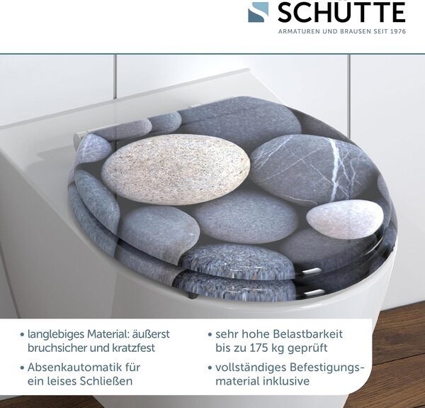 Eisl Sanitär WC sedadlo MDF Soft Close Grey Stones 80130