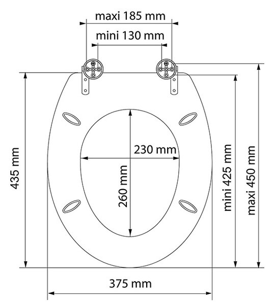 Eisl Sanitär WC sedadlo MDF Soft Close Balance 80122