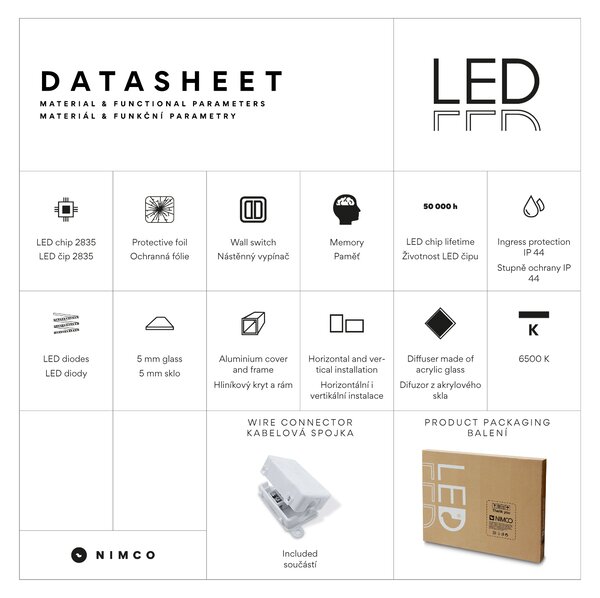 Nimco LED zrkadlo 1000x700 - ZP 12004