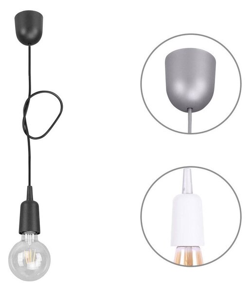 Závesné svietidlo Edison, výber z 3 farieb