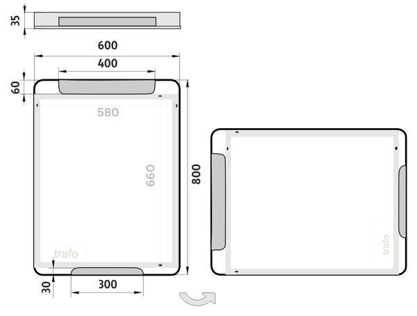 Nimco LED zrkadlo 600x800 - ZP 22002