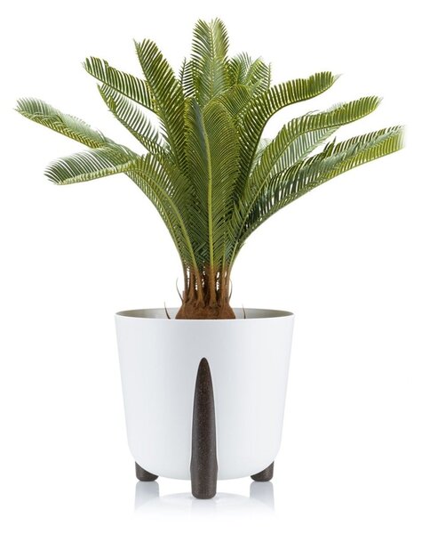PLASTOVÝ KVETINÁČ MOSS ECO 25X26 CM BIELA