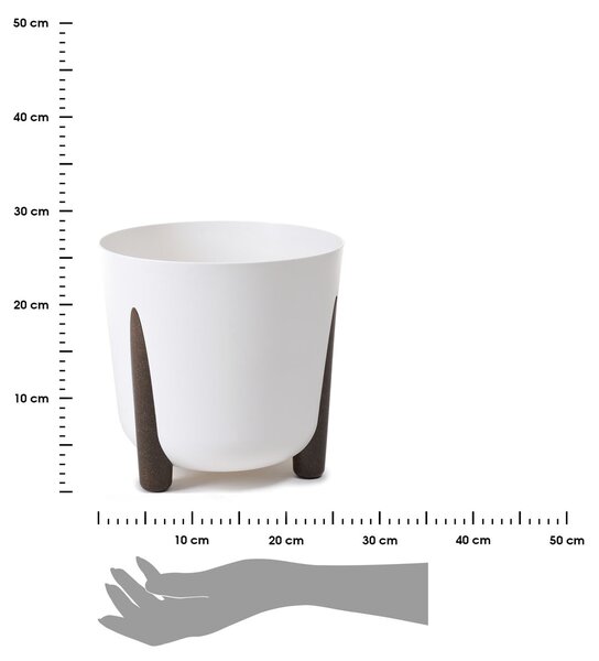 PLASTOVÝ KVETINÁČ MOSS ECO 25X26 CM BIELA