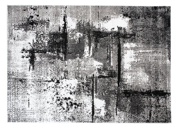 TA Koberec Q541D WHITE MAYA PP ESM Sivý Obdĺžnikový Rozmer: 80x150 cm