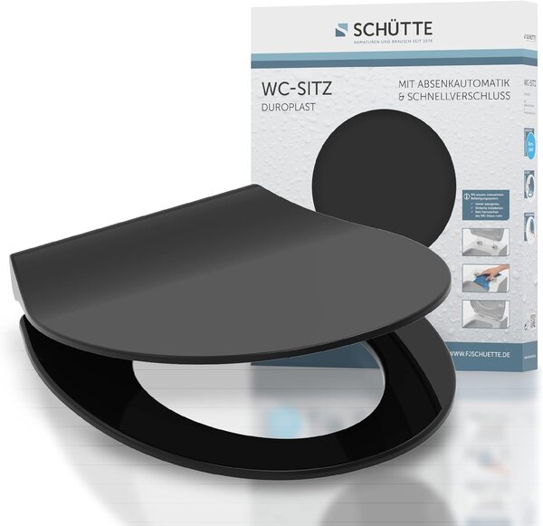 Eisl Sanitär WC sedátko Duroplast Soft Close Slim Black 82710