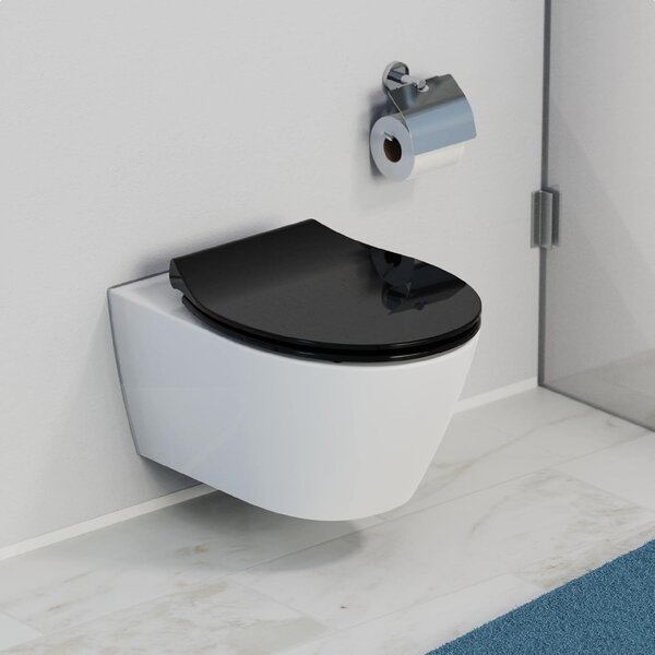 Eisl Sanitär WC sedátko Duroplast Soft Close Slim Black 82710
