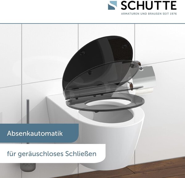 Eisl Sanitär WC sedátko Duroplast Soft Close Slim Black 82710