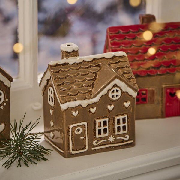 Keramický svietnik Stillenat Gingerbread Square Door
