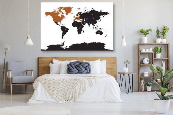 Obraz na korku moderná mapa s kontrastom