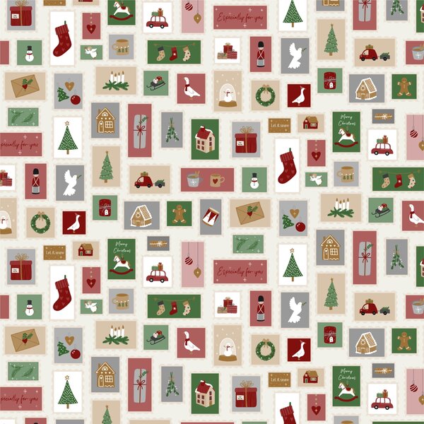 Vianočné papierové obrúsky Christmas Stamps – 50 ks
