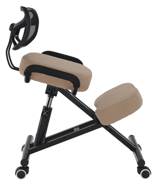 KONDELA Ergonomická kľakačka, béžová/čierna, RUFUS