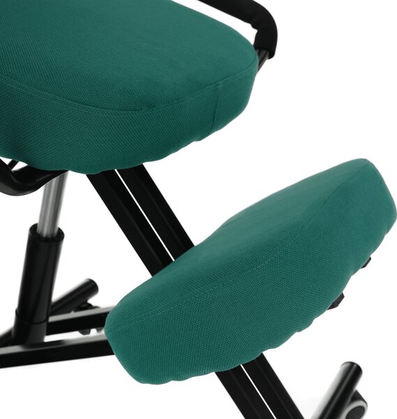 KONDELA Ergonomická kľakačka, zelená/čierna, RUFUS