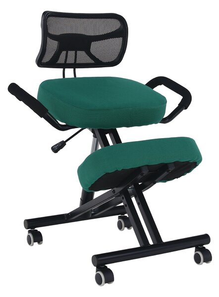 KONDELA Ergonomická kľakačka, zelená/čierna, RUFUS