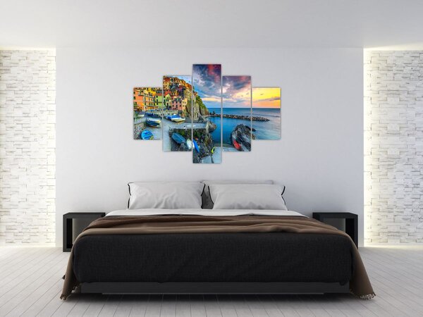 Obraz - Stredomorská dedina (150x105 cm)