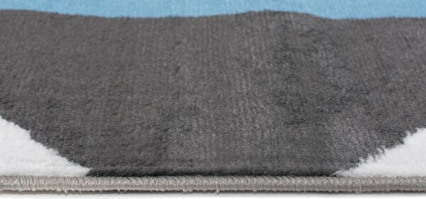TA Koberec Z902B DARK GRAY MAYA PP EYM Čierny Obdĺžnikový Rozmer: 80x150 cm