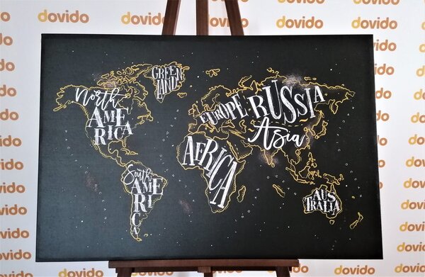 Obraz na korku trendová mapa sveta