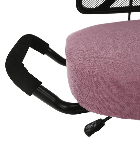 KONDELA Ergonomická kľakačka, ružová/čierna, RUFUS