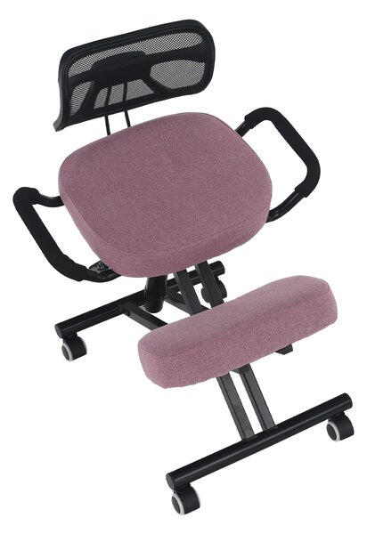 KONDELA Ergonomická kľakačka, ružová/čierna, RUFUS
