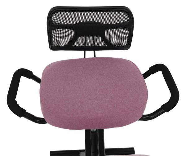 KONDELA Ergonomická kľakačka, ružová/čierna, RUFUS