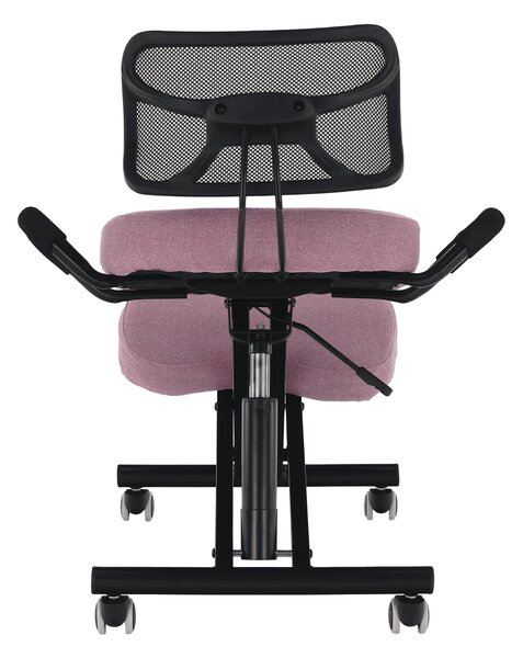 KONDELA Ergonomická kľakačka, ružová/čierna, RUFUS