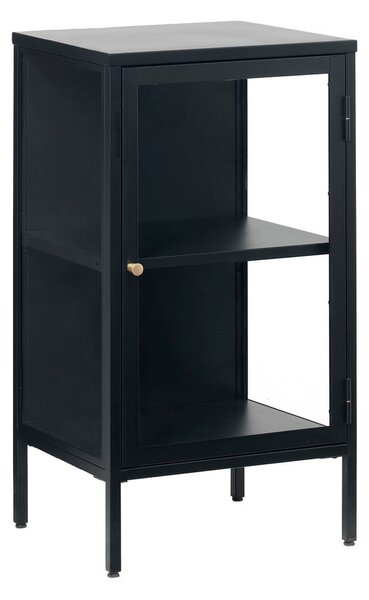 Čierna kovová vitrína 45x85 cm Carmel – Unique Furniture