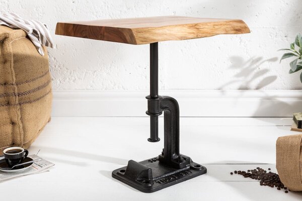 Dizajnový odkladací stolík Unity, 43 cm, akácia