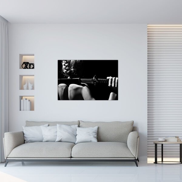 Obraz - Žena s mečom (90x60 cm)