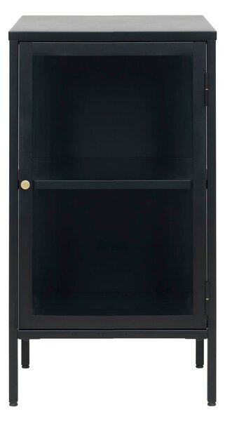 Čierna vitrína Unique Furniture Carmel, výška 85 cm