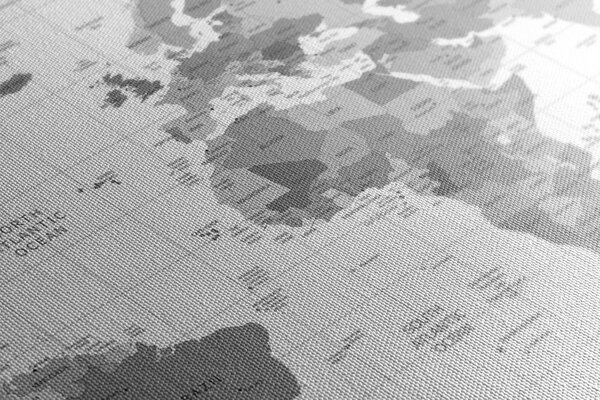 Obraz na korku šedá mapa na bielom pozadí
