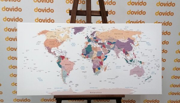 Obraz na korku mapa s názvami