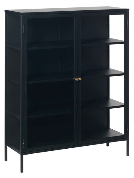 Čierna kovová vitrína 110x140 cm Carmel – Unique Furniture