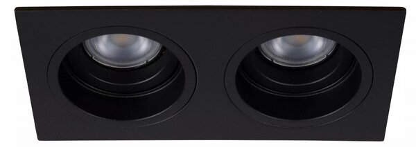 Lucide 22959/02/30 zápustné bodové svietidlo Embed 2x50W | GU10 - čierna, nastaviteľné, stmievateľné