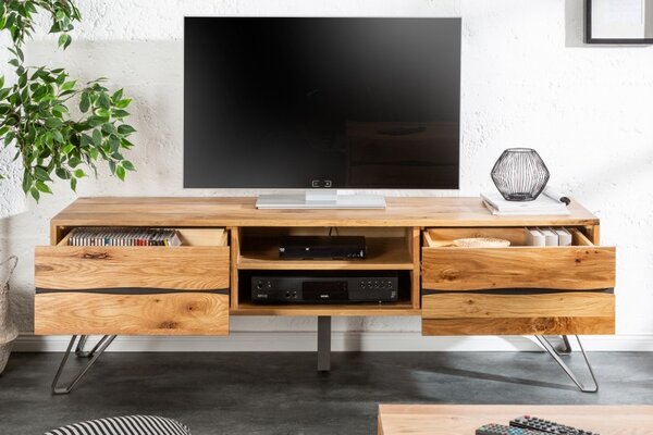 Dizajnový TV stolík Fringe, 160 cm, divý dub