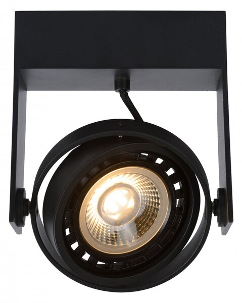 Lucide 22969/12/30 stropné bodové svietidlo Griffon 1x12W | LED GU10 | 820lm | 2200K / 3000K - žiarovka je súčasťou balenia, čierna, nastaviteľné, stmievateľné, CCT