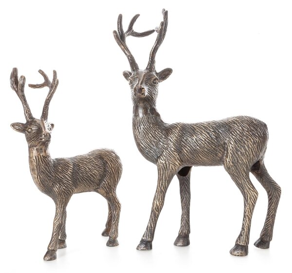VIANOČNÁ SOŠKA DEER 31CM TMAVÁ ZLATÁ