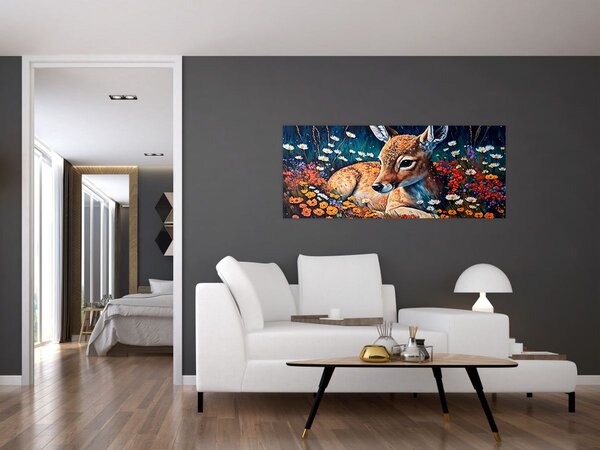 Obraz - Maľované srne (120x50 cm)