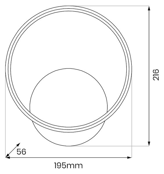 Nástenné LED svietidlo Hoop, 1x LED 7w, 4000k, g