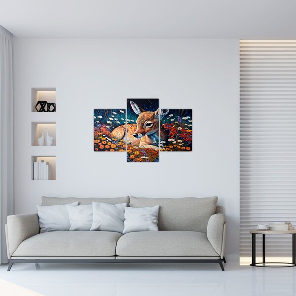 Obraz - Maľované srne (90x60 cm)