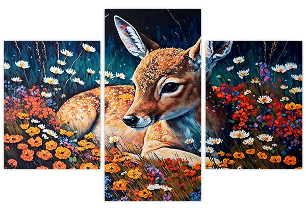 Obraz - Maľované srne (90x60 cm)