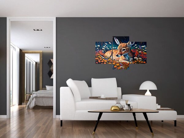 Obraz - Maľované srne (90x60 cm)