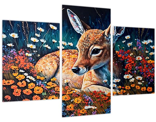 Obraz - Maľované srne (90x60 cm)