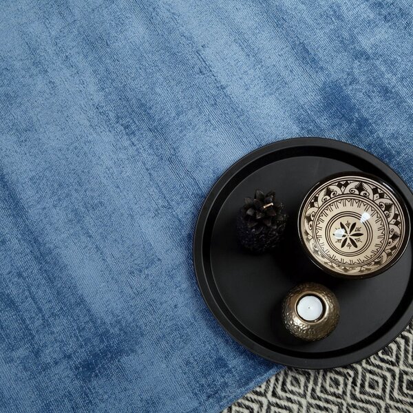 Obsession , Ručne tkaný kusový koberec Maori 220 Denim, 80x150, modrá, obývacia izba