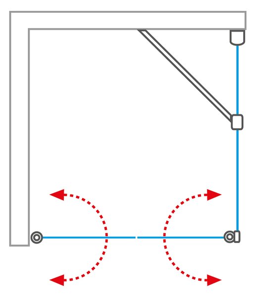 Roth Štvorcový alebo obdĺžnikový sprchový kút LYP2+LYSW1AP2, brillant - bez vaničky ROTH-Variant: šírka dverí: 80 cm, šírka pevnej steny: 75 cm, orientácia: Uni - (LYP2/800_LYSW1AP2/750), ROTH-Profily: profily: brillant, výplň: transparent