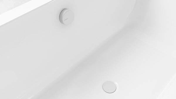Polysan Polysan, MARBLE vaňová súprava s bovdenom, dĺžka 800mm, biela, 11042.10